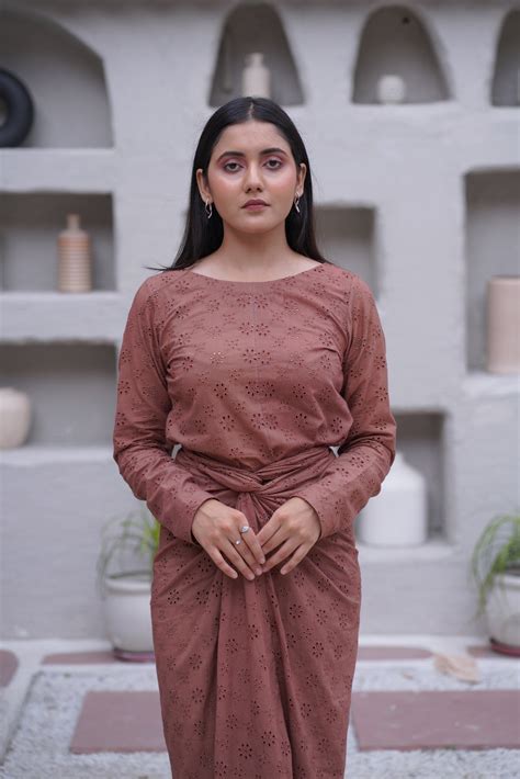 Brown Wrap Around Dress – Siva