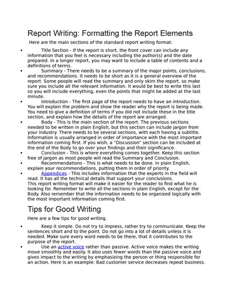 Report Writing and project writing - Report Writing: Formatting the ...