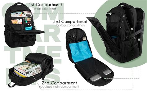 F Gear Pampero Black 34L Premium Laptop Backpack with USB Charging Port ...