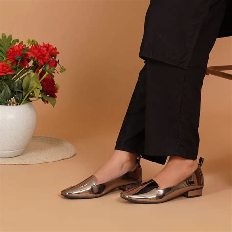Shiny Chromium Grey Ballerinas for women – Stelway® - Premium Handmade ...