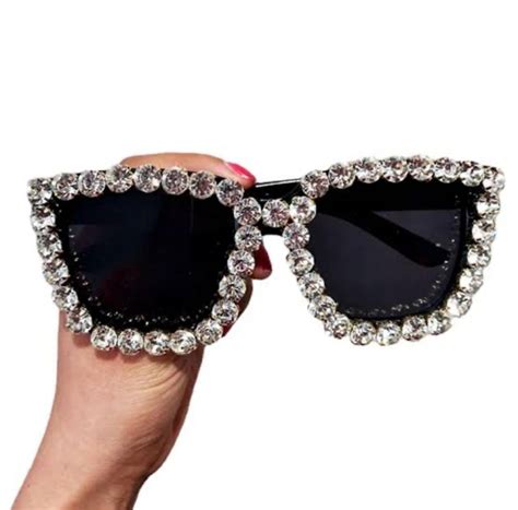 BLING AMERICAN DIAMOND STUDDED GLASSES (LUXURY ELEGANCE) - Bitrontix™