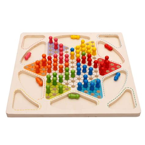 Checkers Board Game Wooden Chinese Checkers 2 In 1 Board | Desertcart INDIA