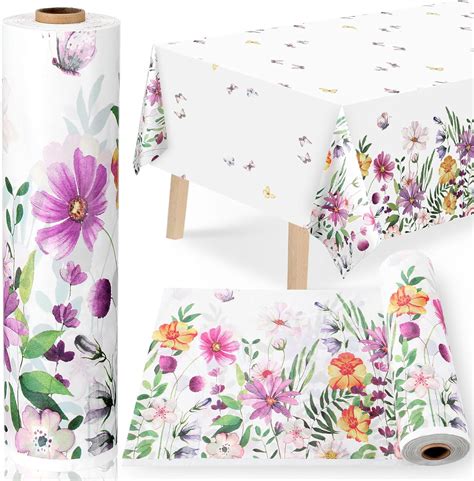Amazon.com: Pickmesh Wildflower Tablecloth Roll 100 ft x 52 Inch ...