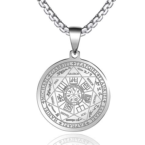 Flyun Seals Of The Seven Archangels Pendant Choker Statement Silver ...