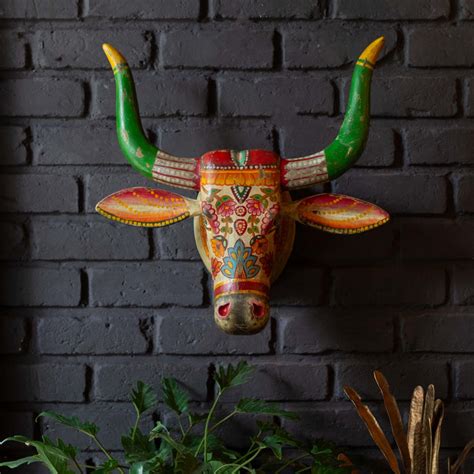 Buy Sculptures & Statues | Cow Head Sculpture | Shop at The Purple ...