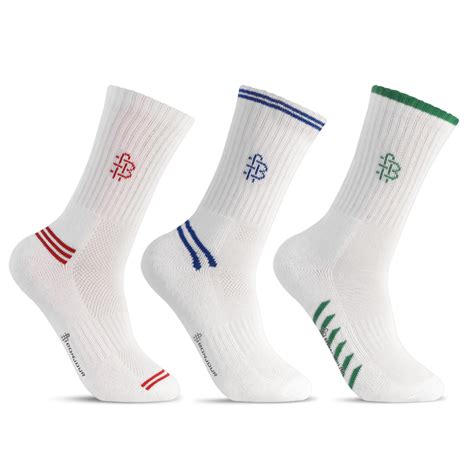 Bonjour Men's Crew Length Cotton Socks (Pack Of 3 Pairs) (BRO7003-PO3 ...