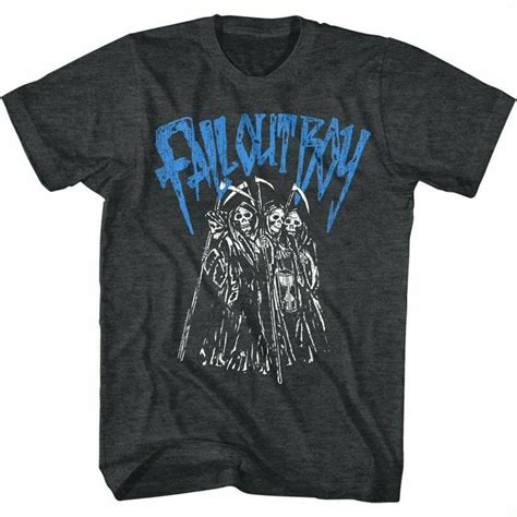 Fall Out Boy Shirt Vintage Rock Band Men's Black T-shirt FOB Pop Music ...