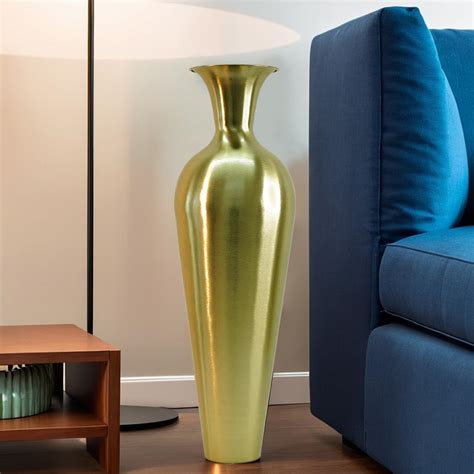 Buy Tall Big Metallic Flower Vase: Elegant Home Decor – GlobalBees Shop