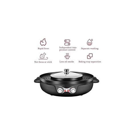 Buy TOPQSC Electric Smokeless Grill and Hot Pot Electric Hot Pot Grill ...