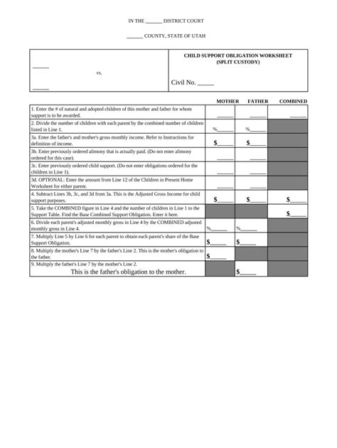 split custody Doc Template | pdfFiller