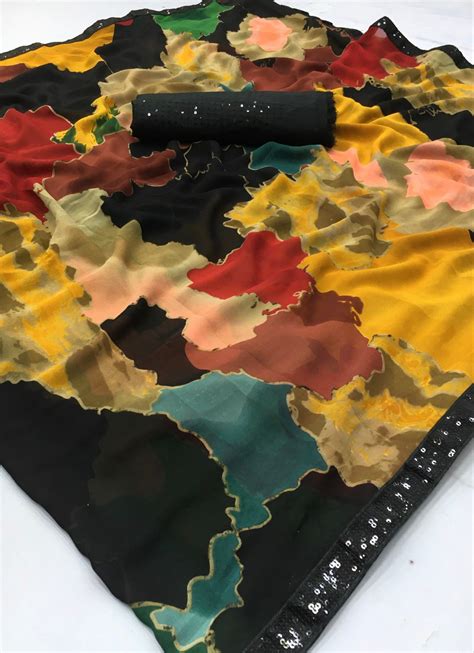 Inasa Chiffon Sabyasachi Print Saree