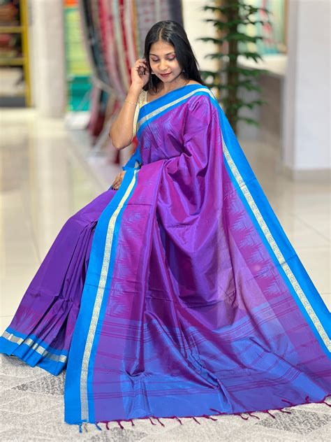 Banana Silk Sarees With Temple Border Detailing | VR184 – Aham Designer ...