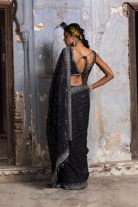 Black Organza Saree – Nitika Gujral