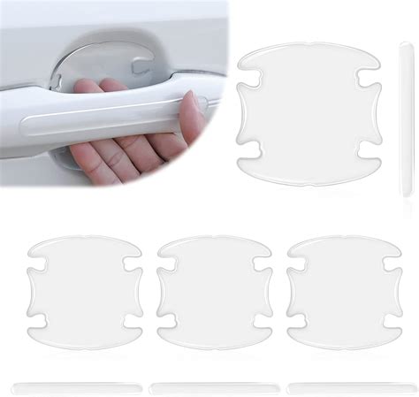 DAZZLIQ 4 pcs Car Door Handle Scratches Protector Transparent Sticker ...