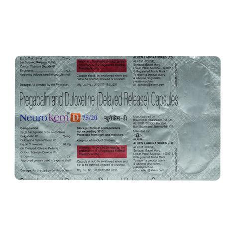 Neurokem D 75 mg/20 mg Capsule | Uses, Side Effects, Price | Apollo ...