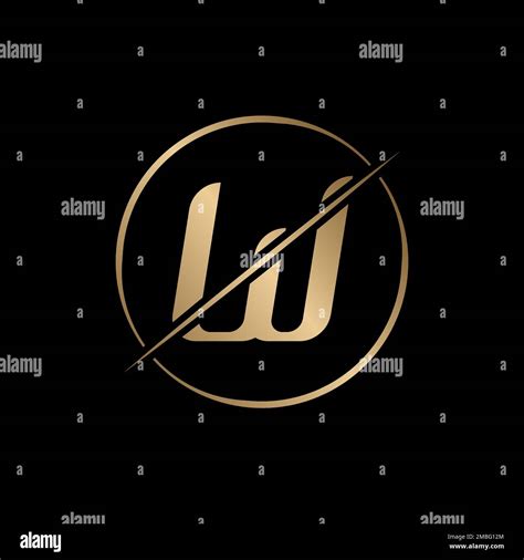 Sliced Letter W Logo With Circle Shape. Modern Creative W Logo Design Vector Template. Elegant ...