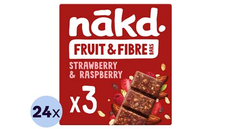 72x Nakd Protein Bar Dadels, Aardbeien & Frambozen Aanbieding - iBOOD