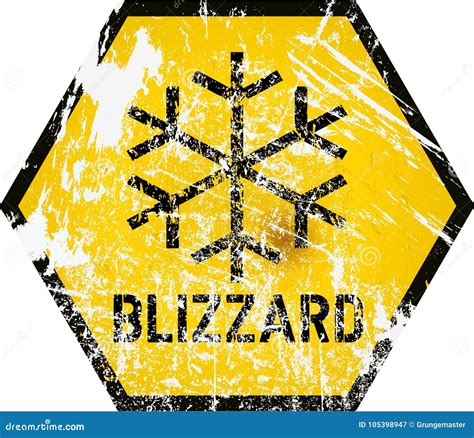 Señal De Peligro De La Ventisca, Vector Ilustración del Vector ...