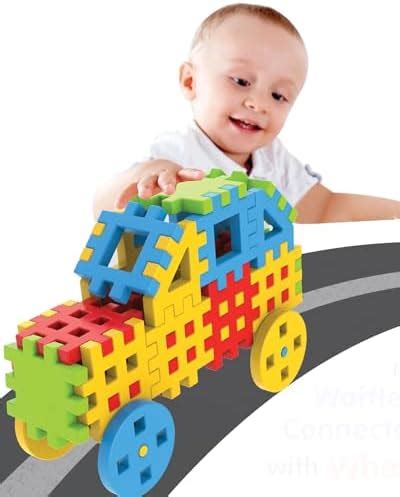 FIRSTCRY INTELLISKILLS Premium 47 Pcs Huge Waffle Connector Building ...