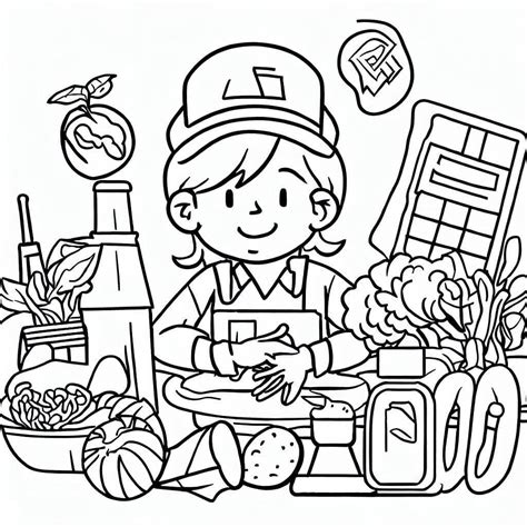 Printable Food Safety coloring page - Download, Print or Color Online for Free