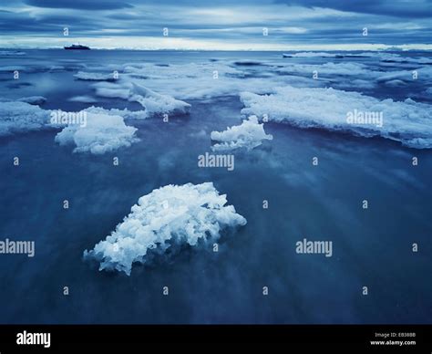 Ice floes, Spitsbergen Island, Svalbard Archipelago, Svalbard and Jan ...