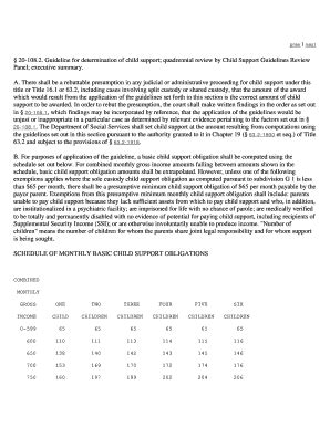 Fillable Online dshs wa Guideline for determination of child support ...