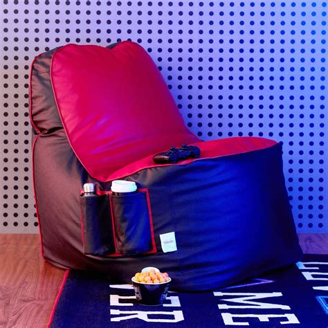 Buy Champion Faux Leather Rester Bean Bag with Beans - Black from Home ...