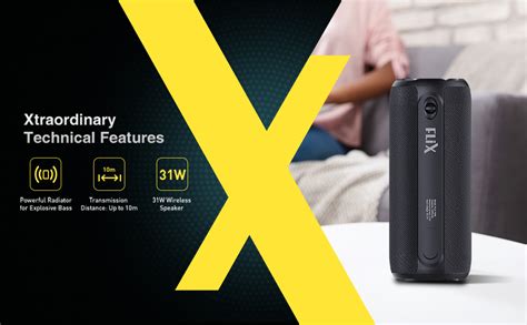 Flix XBS-W311 31 Watt Truly Wireless Bluetooth Bookshelf Speaker (Black ...