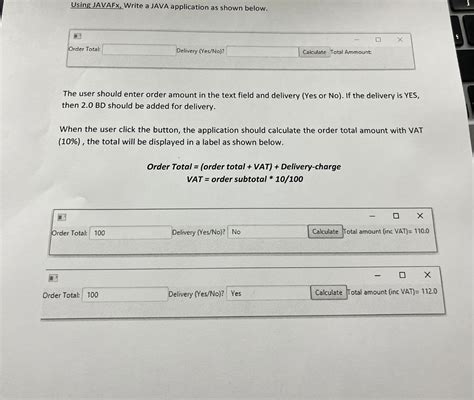 Image result for Order Application Example JavaFX