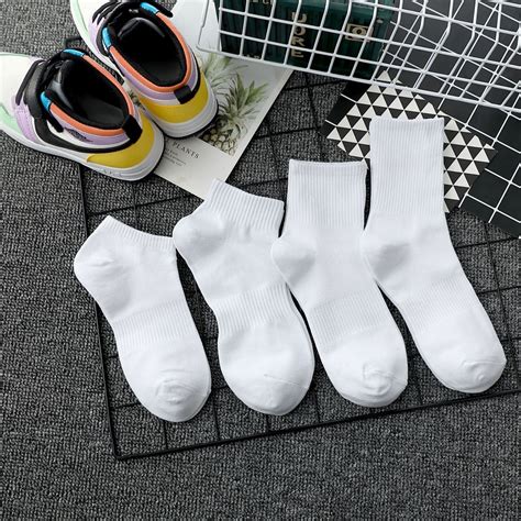 Liquidation Of Plain White Socks With Metal Soles | Shopee Philippines