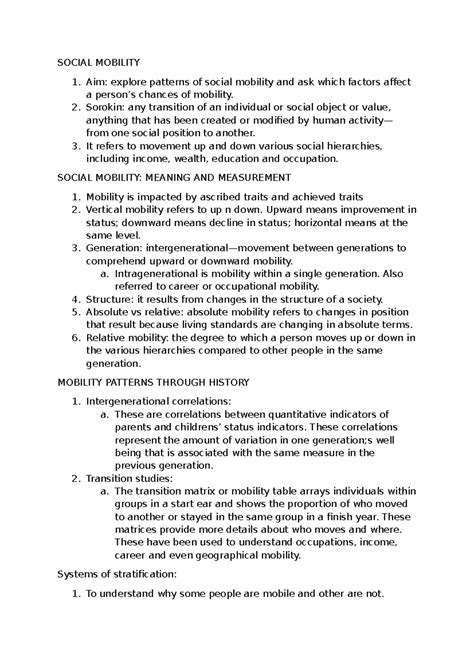 Strat mobility - SOCIAL MOBILITY Aim: explore patterns of social ...