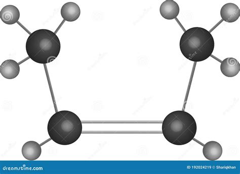 Cis 2-butene C4H8 Organic Compound Molecular Structure Stock Vector ...