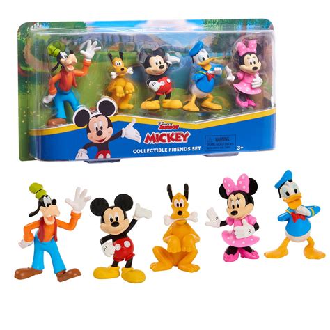 Buy Mickey Mouse Collectible Figure Set, 5 Pack, Kids Toys for Ages 3 ...