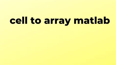 What Is Array in MATLAB 的图像结果