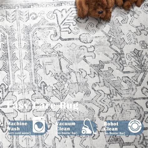 jinchan Round Rug 6ft Washable Area Rug Vintage Floor Mat Kitchen ...