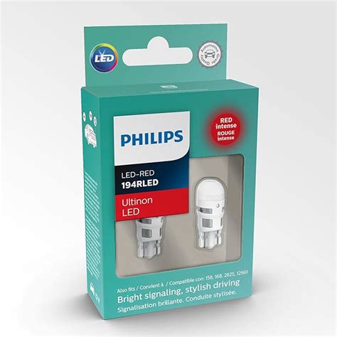 Philips 194 Ultinon LED Bulb (Red), 2 Pack : Amazon.in: Home & Kitchen