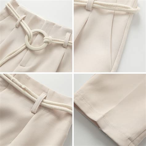 おすすめ 春物 パンツ ストレート クロップド丈 タック入り センタープレス ハイウェスト きれいめ オフィス テーパードパンツ KN ...
