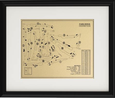 Park Ridge Country Club Outline (Print) – GolfBlueprints