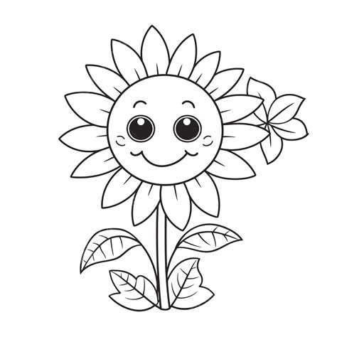 Sunflower Coloring Page
