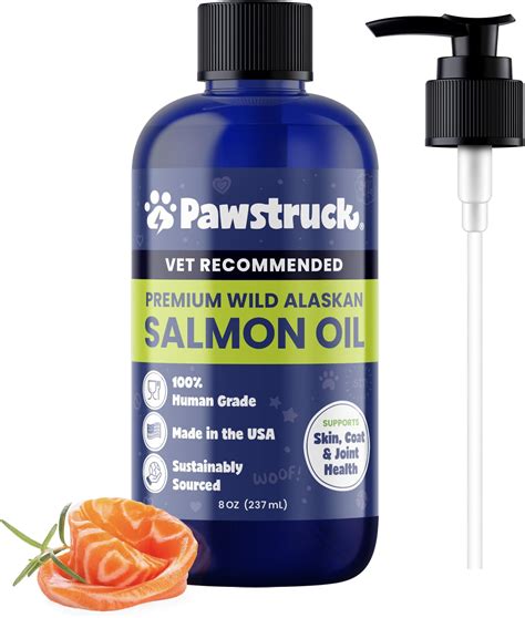 Amazon.com : Pawstruck Pure Human-Grade Wild Alaskan Salmon Oil for Dogs & Cats – Omega 3 & 6 ...