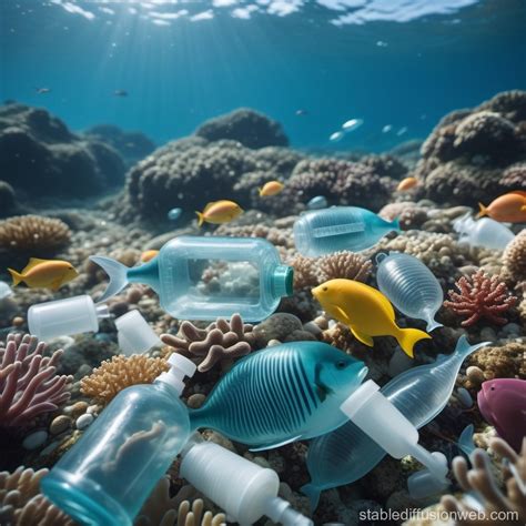 Plastic Pollution's Devastating Impact on Oceans and Marine Life | Stable Diffusion Online