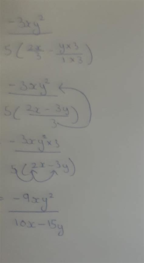find the following products. -3xy² / 5 (2x / 3 - y) - Brainly.in