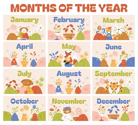 Months Labels Printable