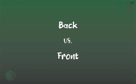 Image result for Front, Back 