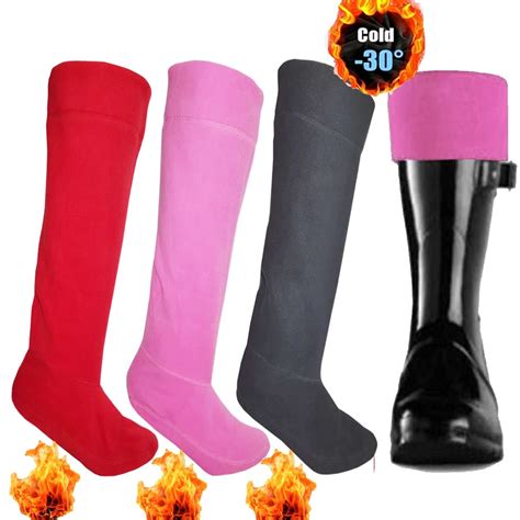 B.U.L 2 Pairs Womens Fleece Wellie Socks Adult Ladies Welly Wellington ...