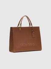 Buy Brown Ace Tote Bag Online- Miraggio