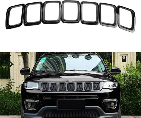 Psler Black Front Grille Covers for Compass 2017-2020 India | Ubuy