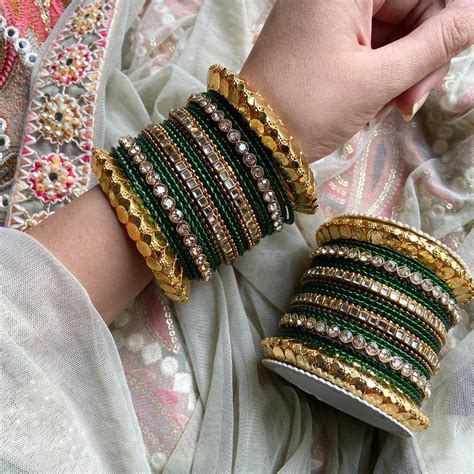 Traditional Bangle Set for two hands By Leshya – BANGLES BY LESHYA