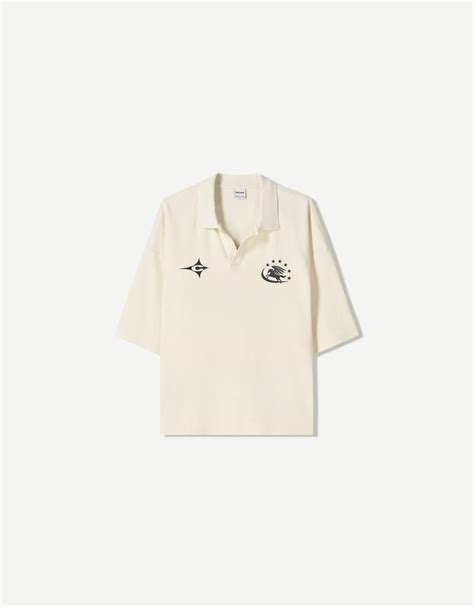 Printed oversize short sleeve polo shirt - Men | Bershka