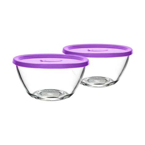 Buy Vency 435ml Glass Mixing Bowl with Lid (Lid Color May Vary ...
